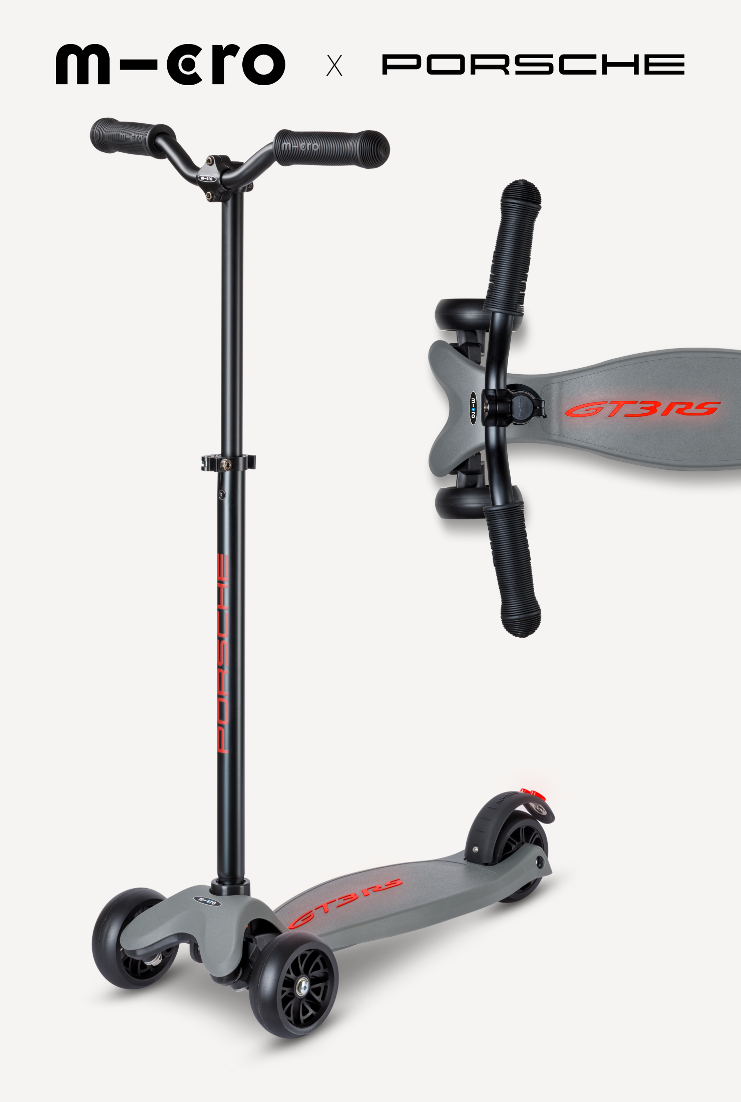 Micro Kickboard Deluxe LED - Porsche Edition